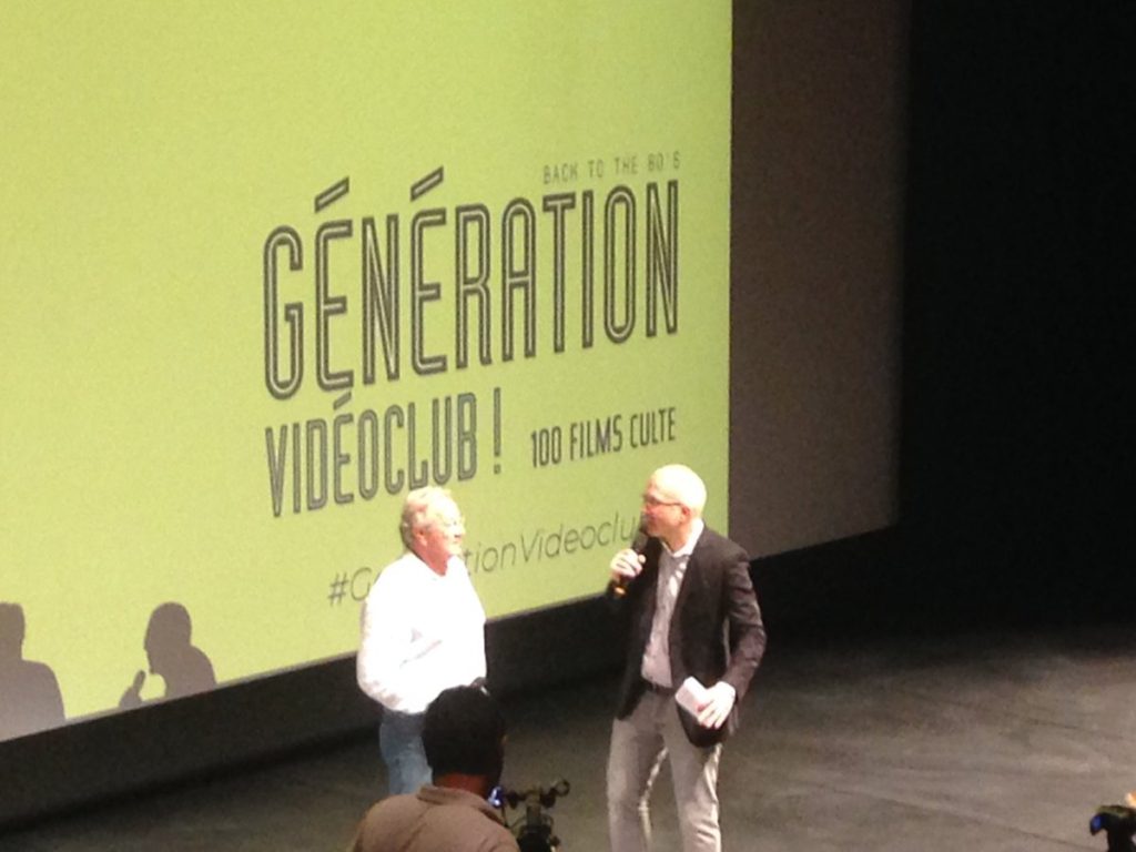 Richard Darbois et Yoann Sardet lors de la présentation de " Back to the 80's Génération Vidéoclub!" au Forum des Halles