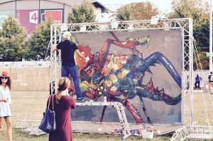 Festivaliers Rock en Seine 2017 Street Art