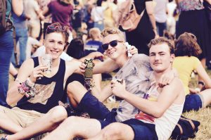 Festivaliers Rock en Seine 2017 avant la fac