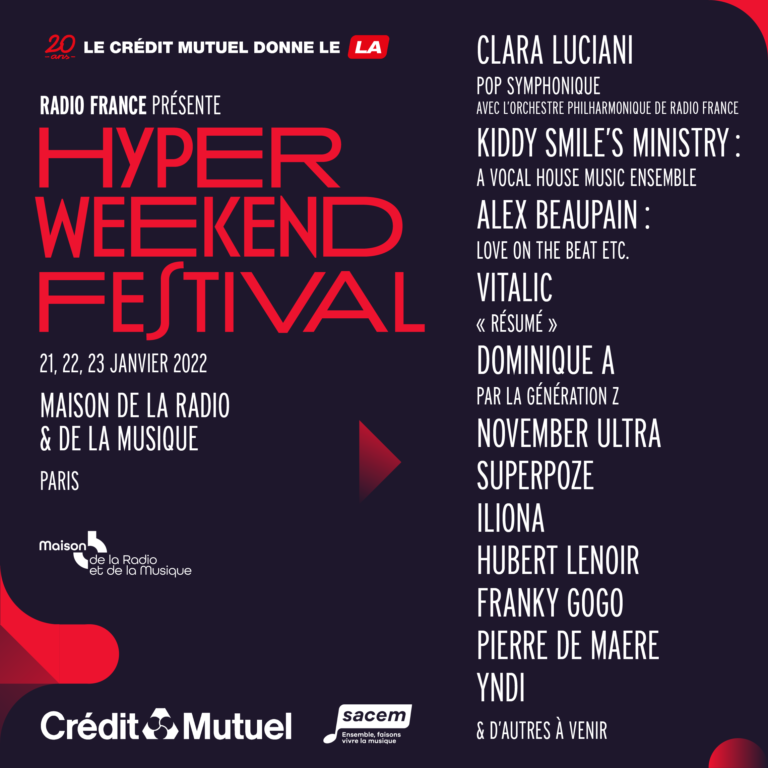 L’Hyper Weekend Festival s’offre Jean-Michel Jarre, Clara Luciani, November Ultra et bien d’autres pour son édition de janvier 2022